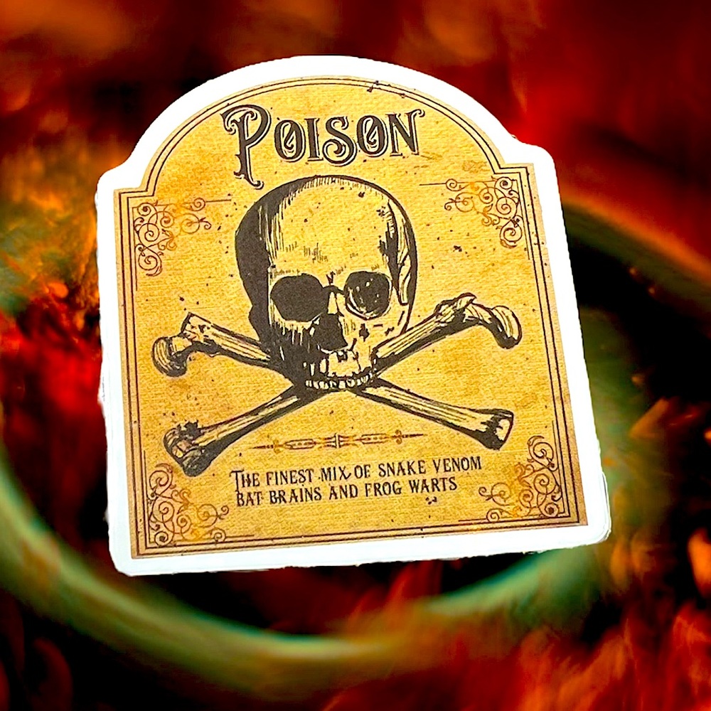 POISON Witchy Sorceress Supreme Potion B0ttle Label Sticker Spell Occult